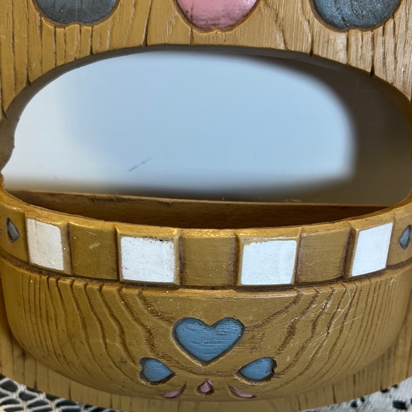 Burwood Products Vintage Wall Pocket Planter Bless This House White Ducks - Picture 3 of 8